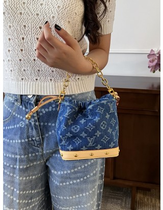 루이비통 모노그램 데님 나노 노에