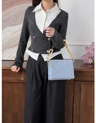 루이비통 쿠상 BB 스카이 블루 데님