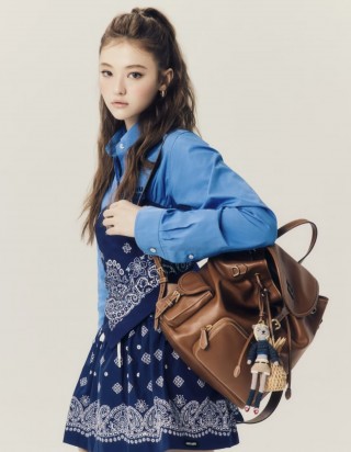 미우미우 켄버스 및 가죽 백팩 미디움