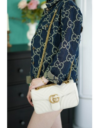 구찌 마몽 마틀라쎄 미디움 숄더백