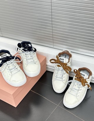 미우미우 데코 레더 스니커즈